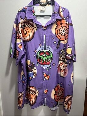 Aloha Disney Halloween Snacks Purple Halloween Graphic Shirt
